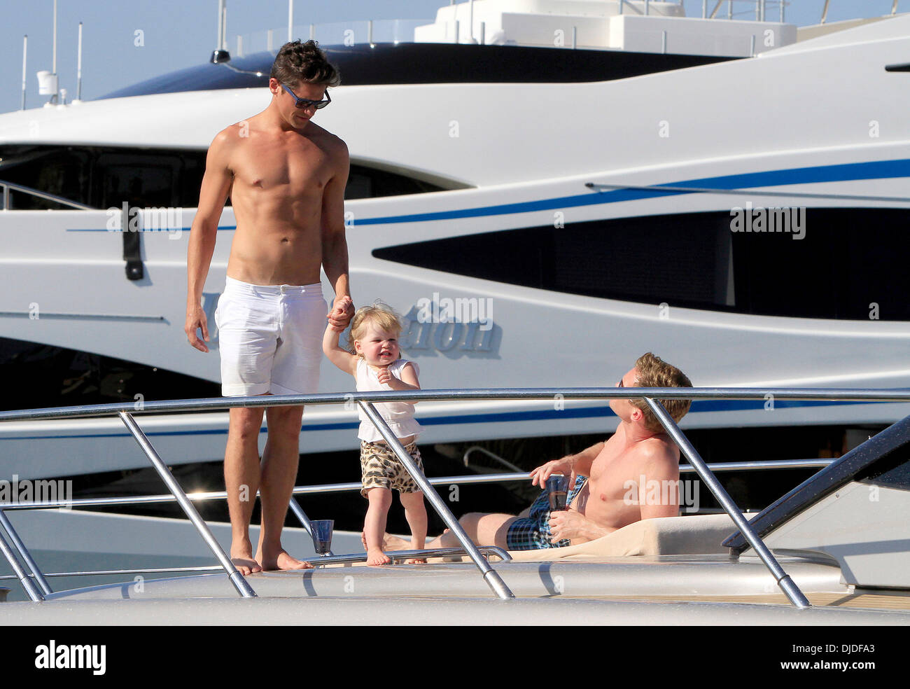 Harper grace burtka harris and david burtka High Resolution Stock