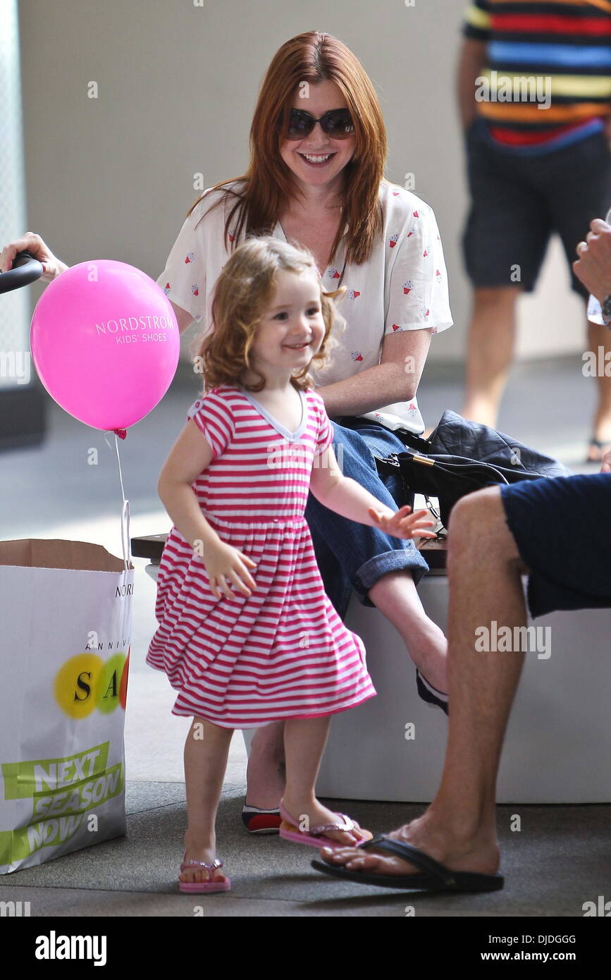 Alyson Hannigan seen with husband Alexis Denisof and their two