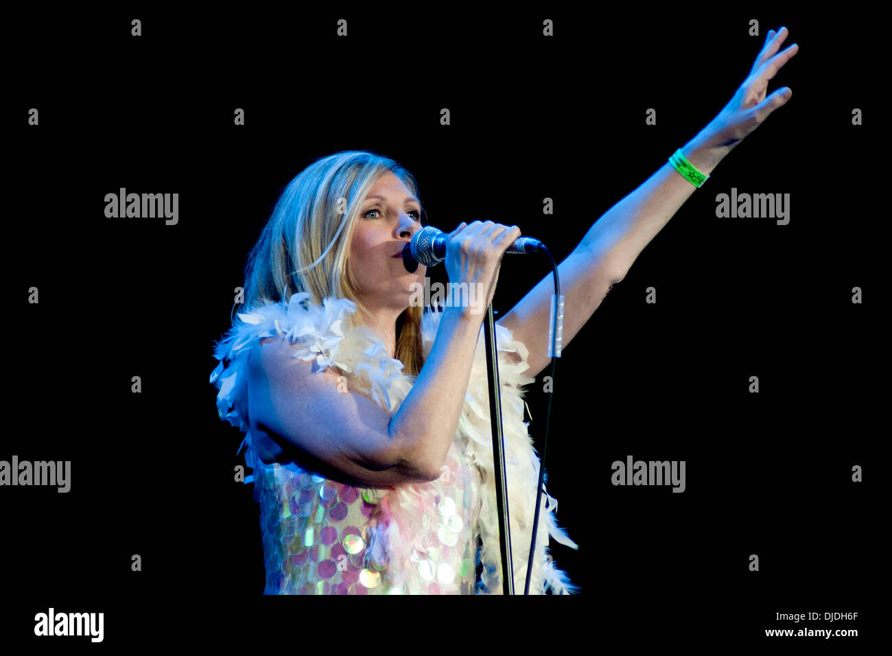Sarah Cracknell of Saint Etienne performs BT London Live 2012 in Hyde Park London, England - 04.08.12 Stock Photo
