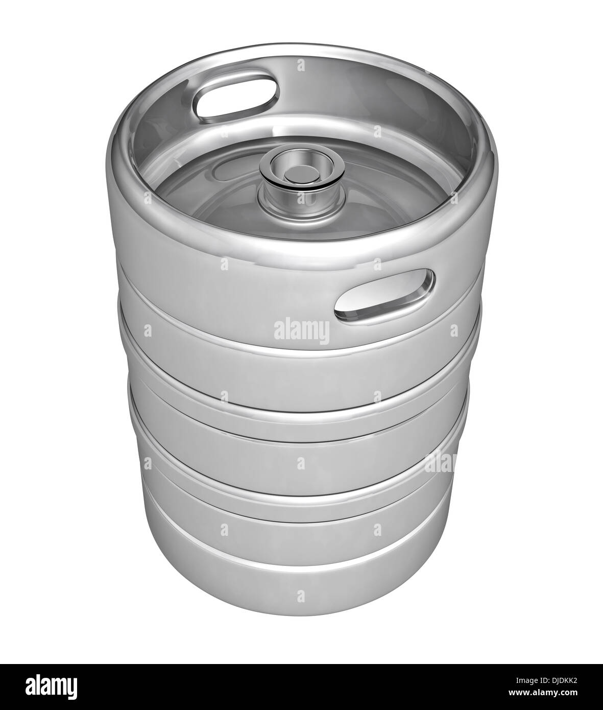 Beer keg isolated over white background Stock Photo Alamy