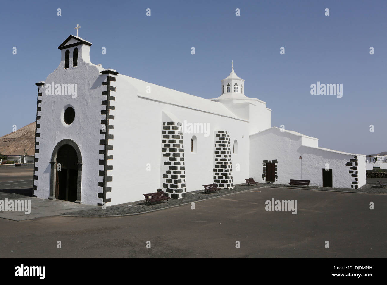 Pilgrimage chapel Ermita de los Dolores or Nuestra Señora de los Dolores, Mancha Blanca, Lanzarote, Canary Islands, Spain Stock Photo