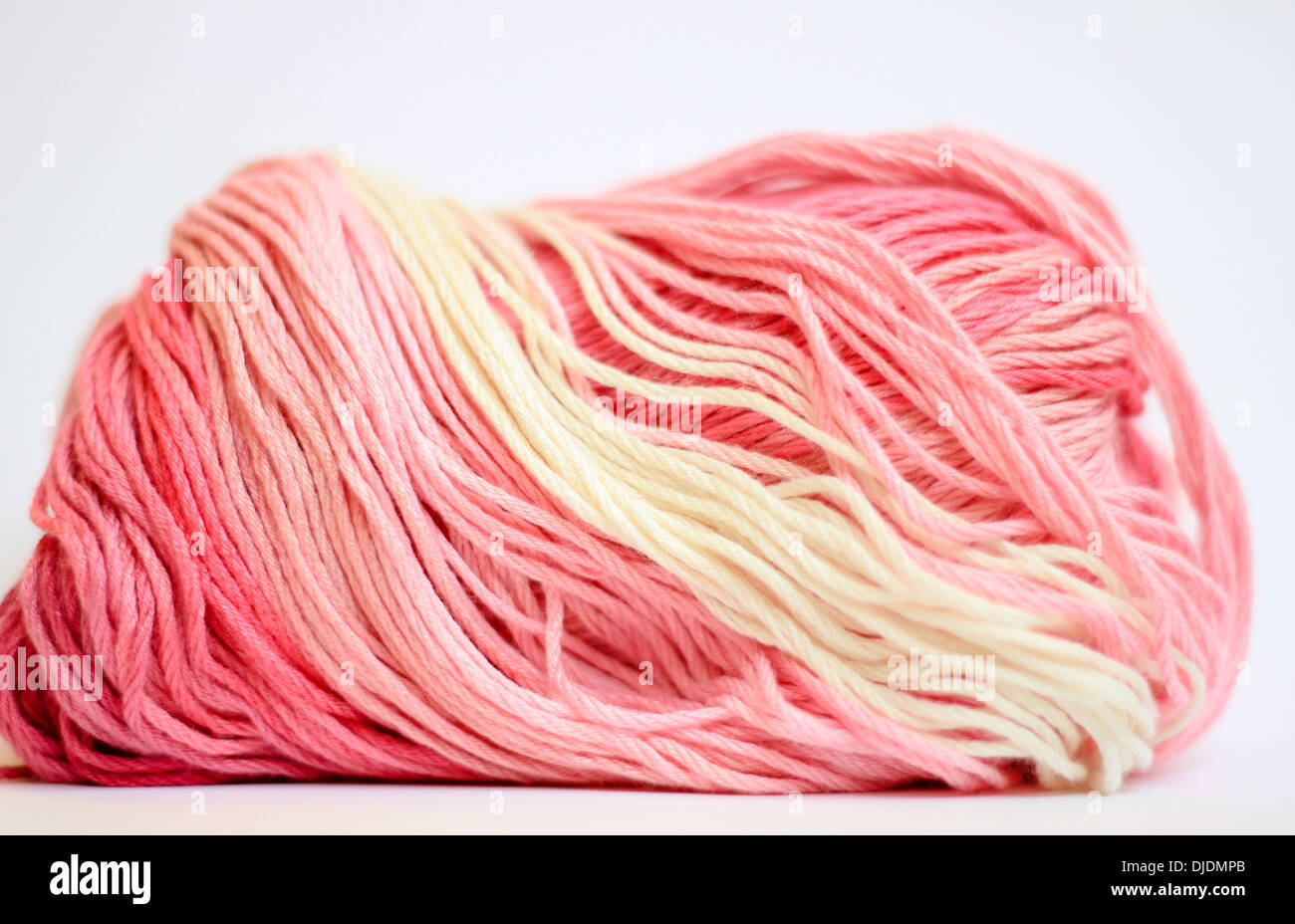 Close-up of skein [pink yarn] 'bamboo yarn', nobody Stock Photo