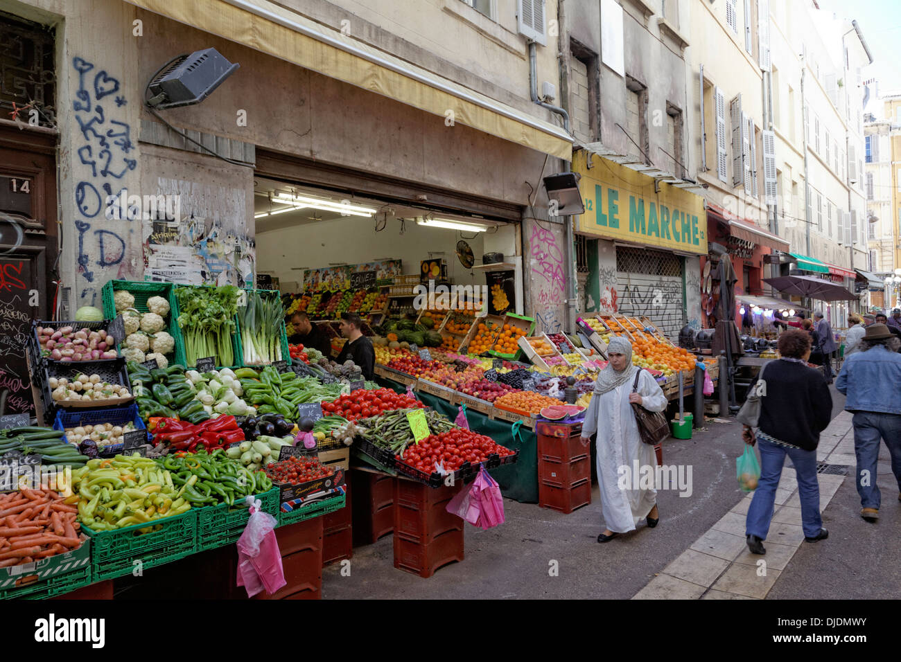 Marché des Capucins market in the district of Noailles, Zentrum