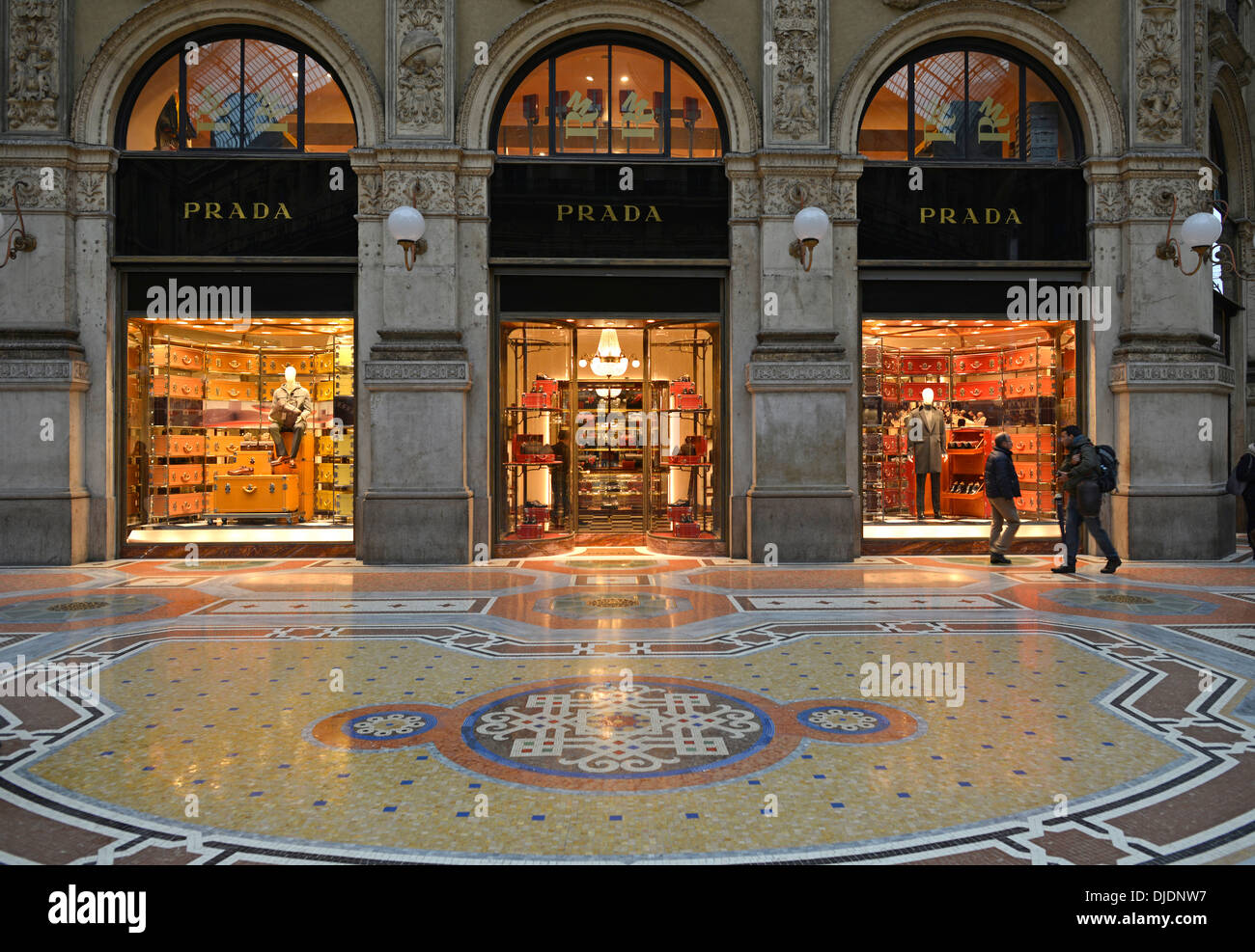 Prada store luxury shopping arcade Galleria Vittorio Emanuele II Milan Lombardy Italy Stock Photo Alamy