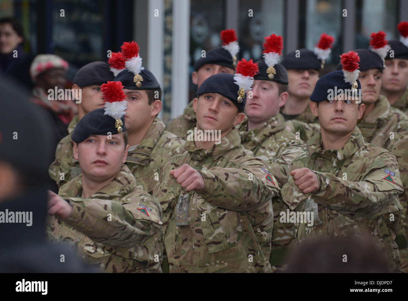 Soldiers from the 1st battalion the royal regiment of fusiliers hi-res ...