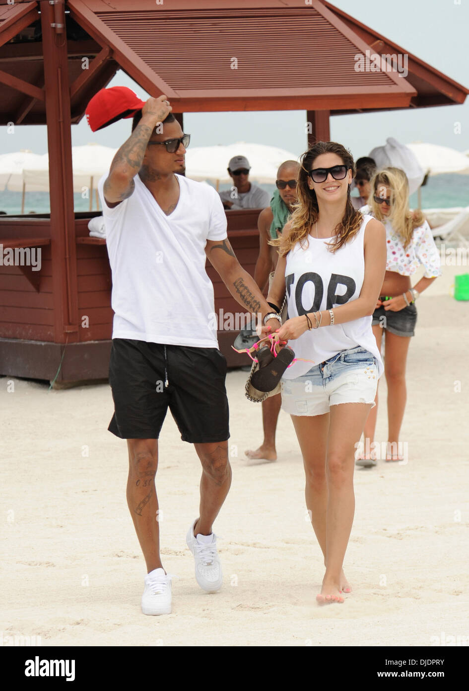 Kevin-Prince Boateng and girlfriend Melissa Satta on holiday Miami