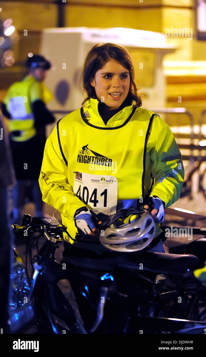 Princess Eugenie at the start of the Nightrider charity bike ride at ...