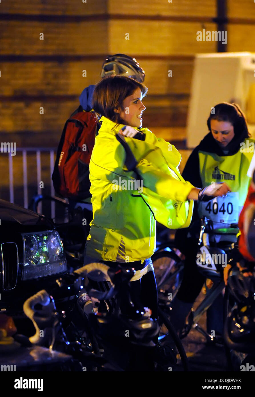 Princess Eugenie at the start of the Nightrider charity bike ride at ...