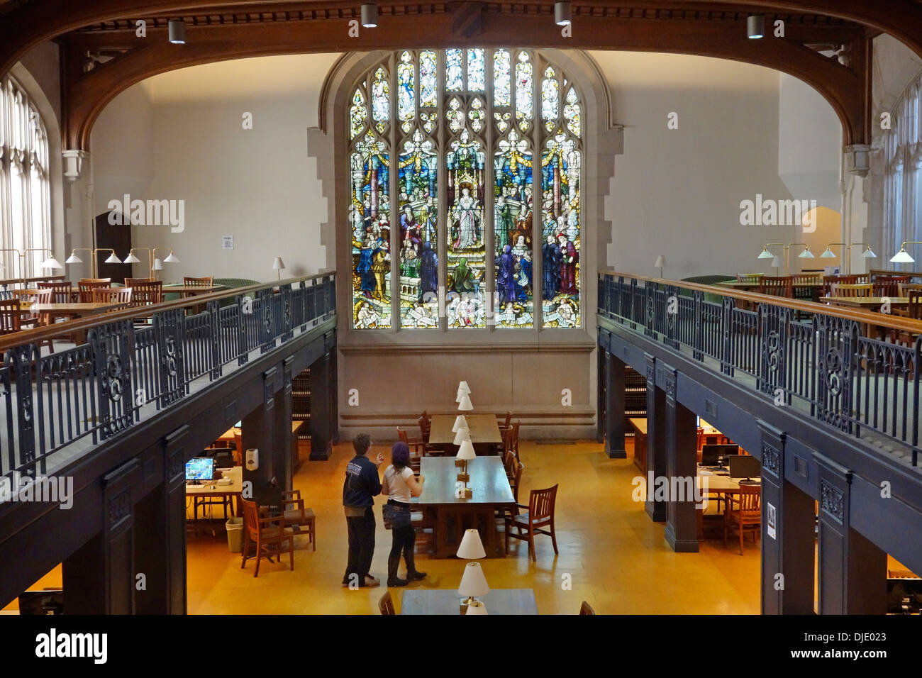 interior of Vassar College library Stock Photo Alamy