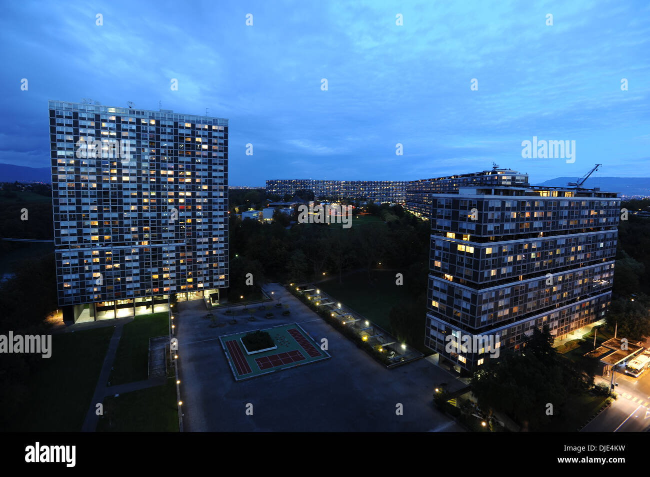 Skyscraper of Le Lignon near Geneva on Switzerland Stock Photo - Alamy