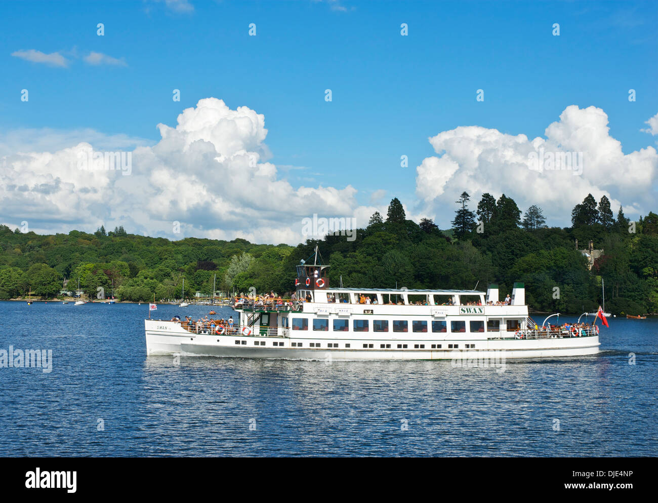 MV Swan, a passenger steamer operated by Windermere Lake Cruises, Lake District National Park