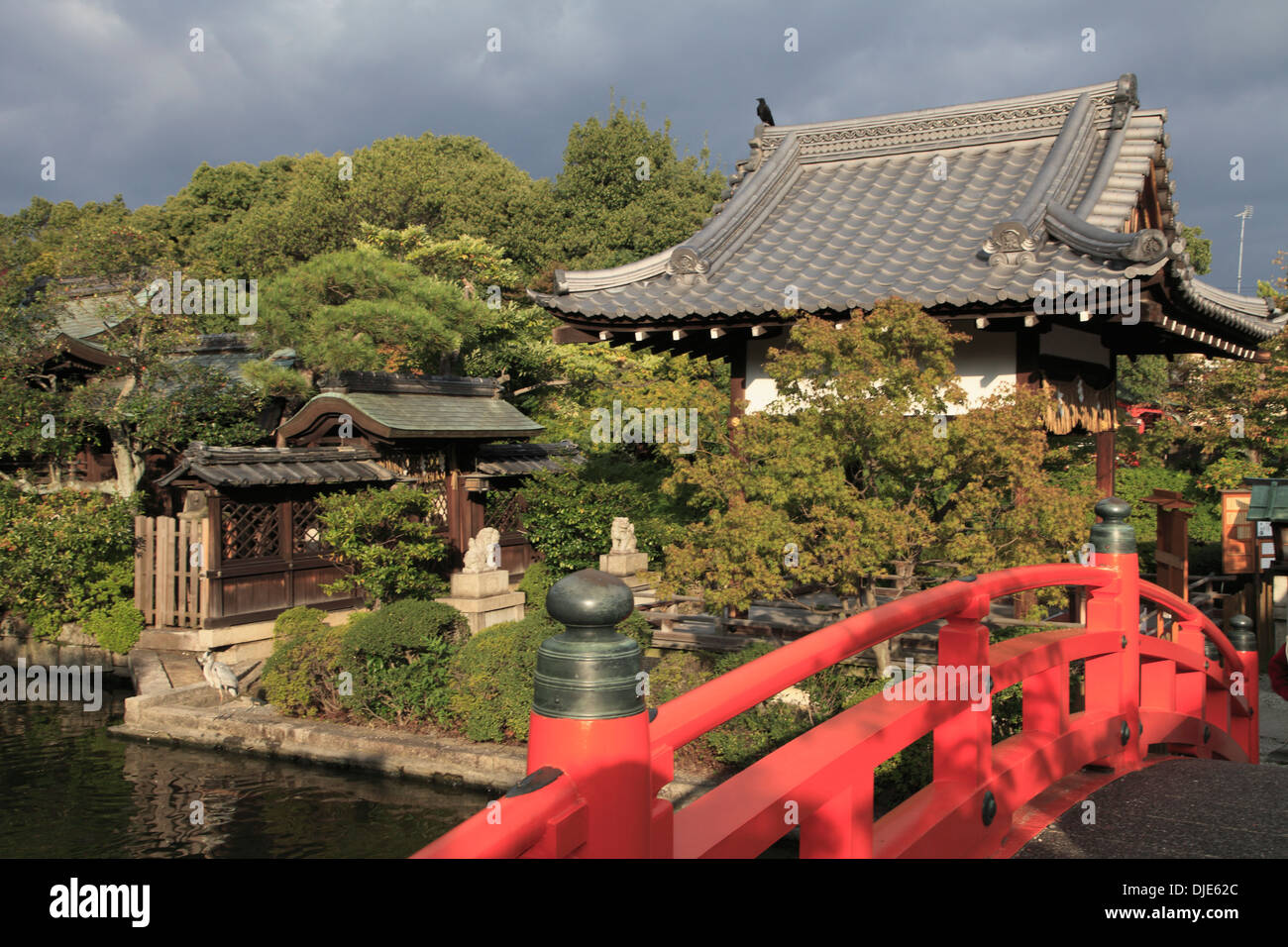 Japan, Kyoto, Shinsen-en Garden, bridge, Stock Photo