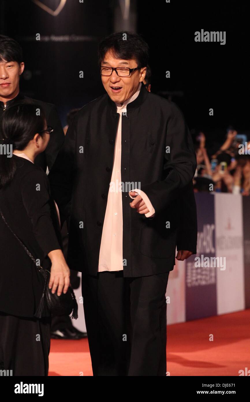 Taipei, China. 23rd Nov, 2013. Jackie Chan arrives at the