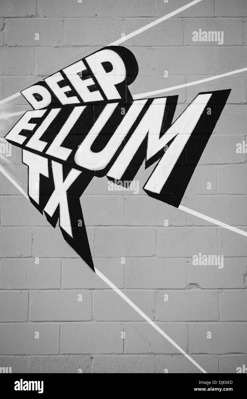 Graffiti in Deep Ellum. Dallas, Texas. Stock Photo