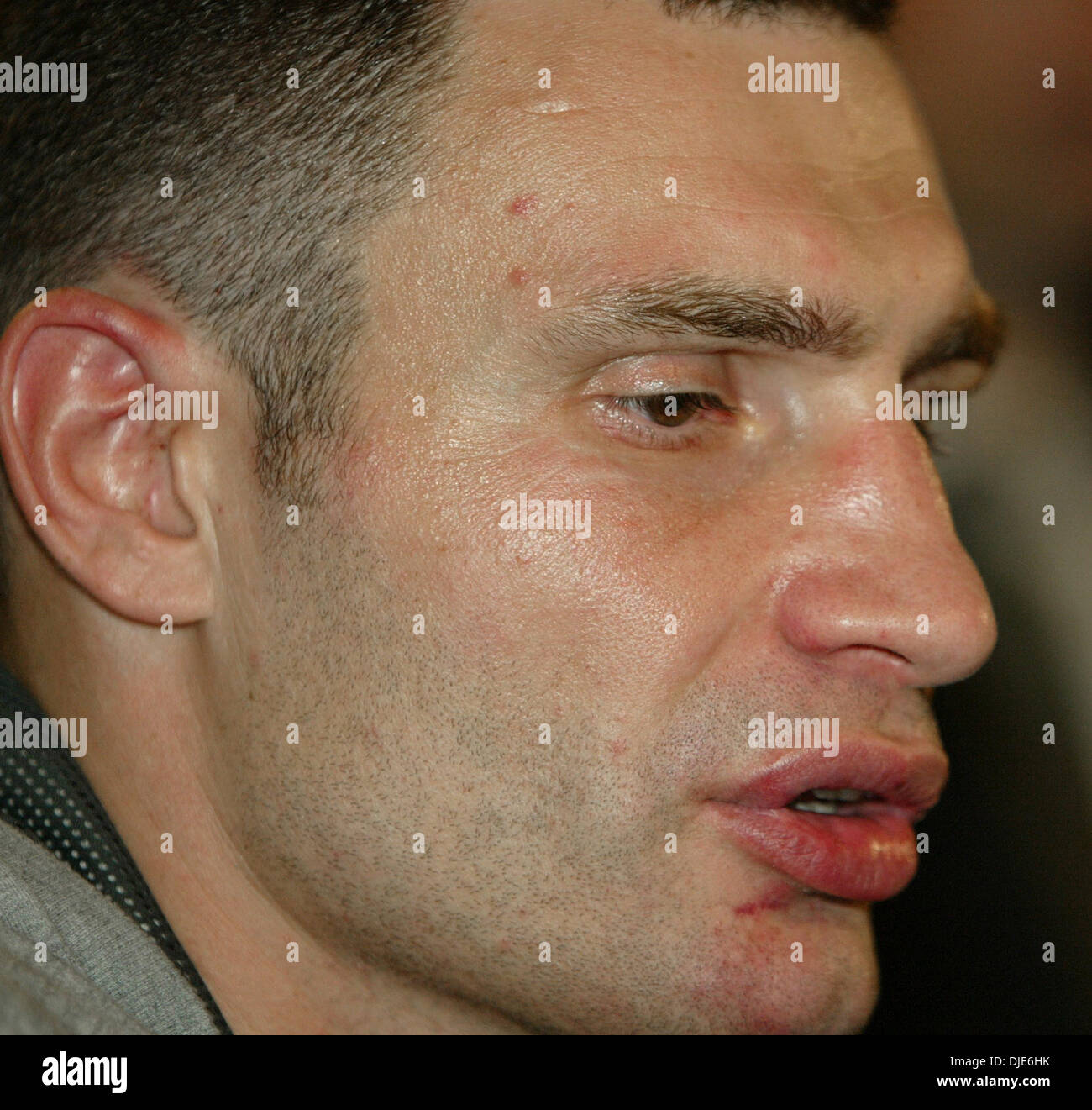 Apr 24, 2004; Los Angeles, CA, USA; Boxer VITALI KLITSCHKO speaks at