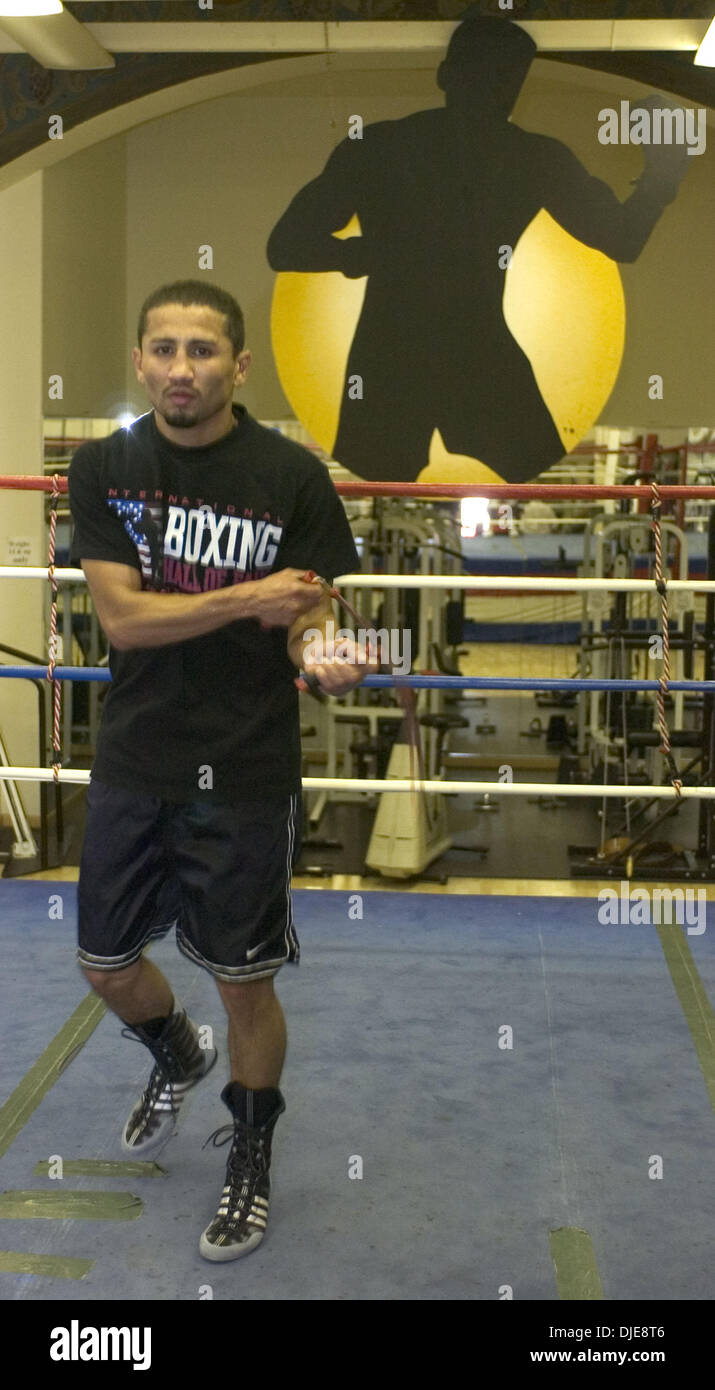 Jun 14, 2004; Los Angeles, CA, USA; Boxer PAULIE AYALA trains for his
