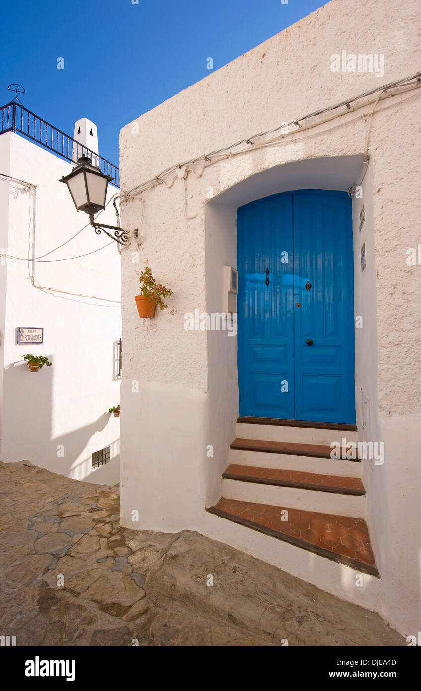 Traditional white washed building in Mojacar pueblo (village) Spain