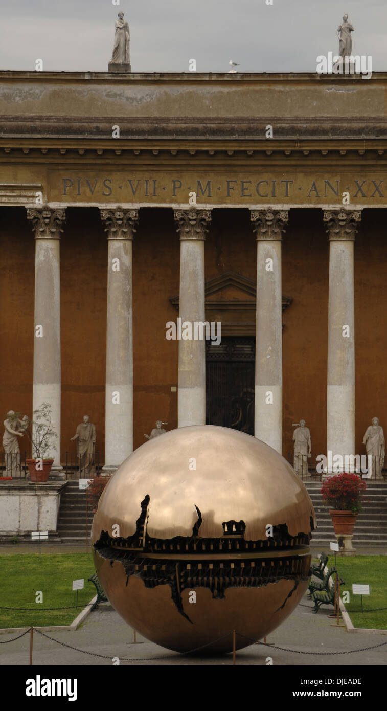 Sphere Within Sphere. Bronze sculpture by Italian sculptor Arnaldo