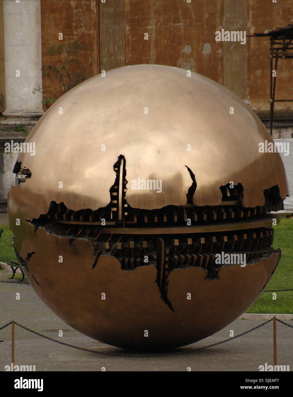 Sphere Within Sphere. Bronze sculpture by Italian sculptor Arnaldo