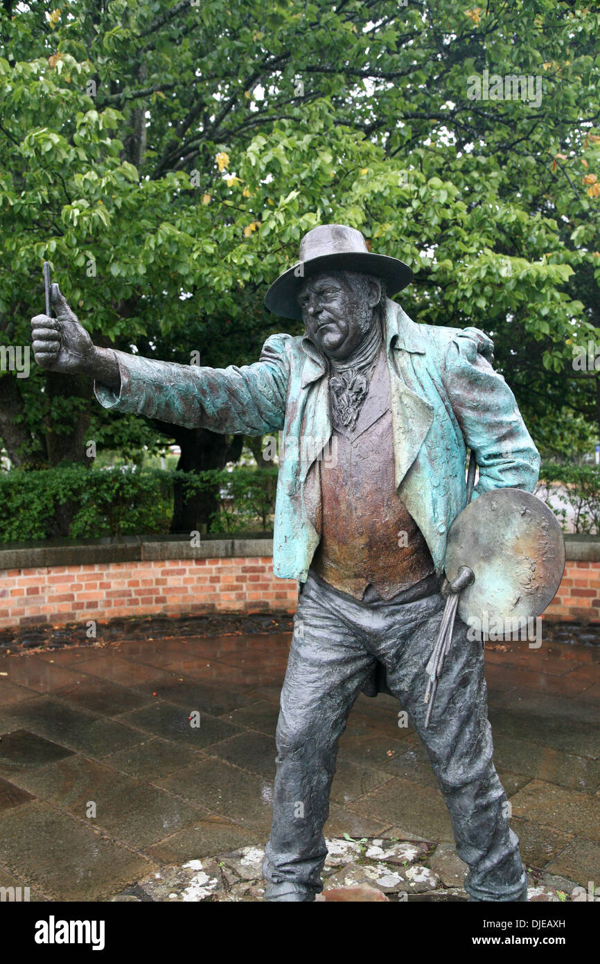 John Glover - known as the father of Australian landscape painting. Statue is in Evandale Tasmania  Australia Stock Photo