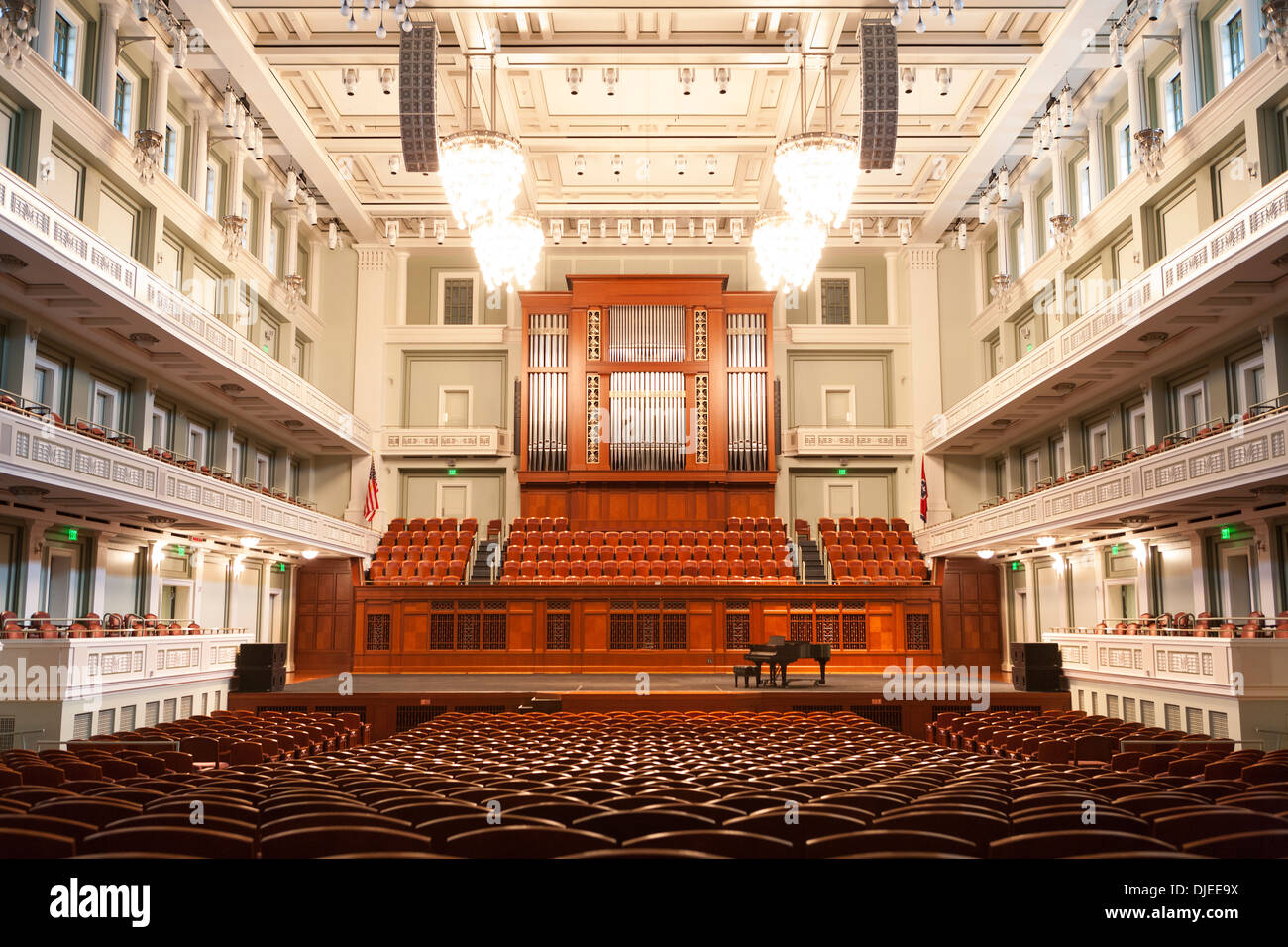 The empty interior of the Schermerhorn Symphony Hall Nashville, TN Stock Photo