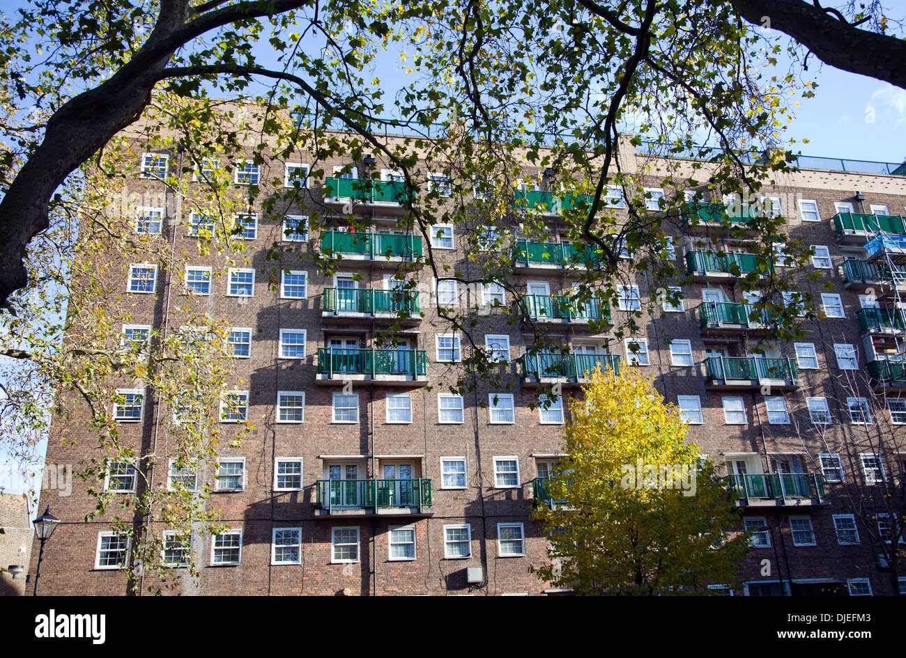 Bourne House Council Flats in Clapham - Lambeth - London UK Stock Photo