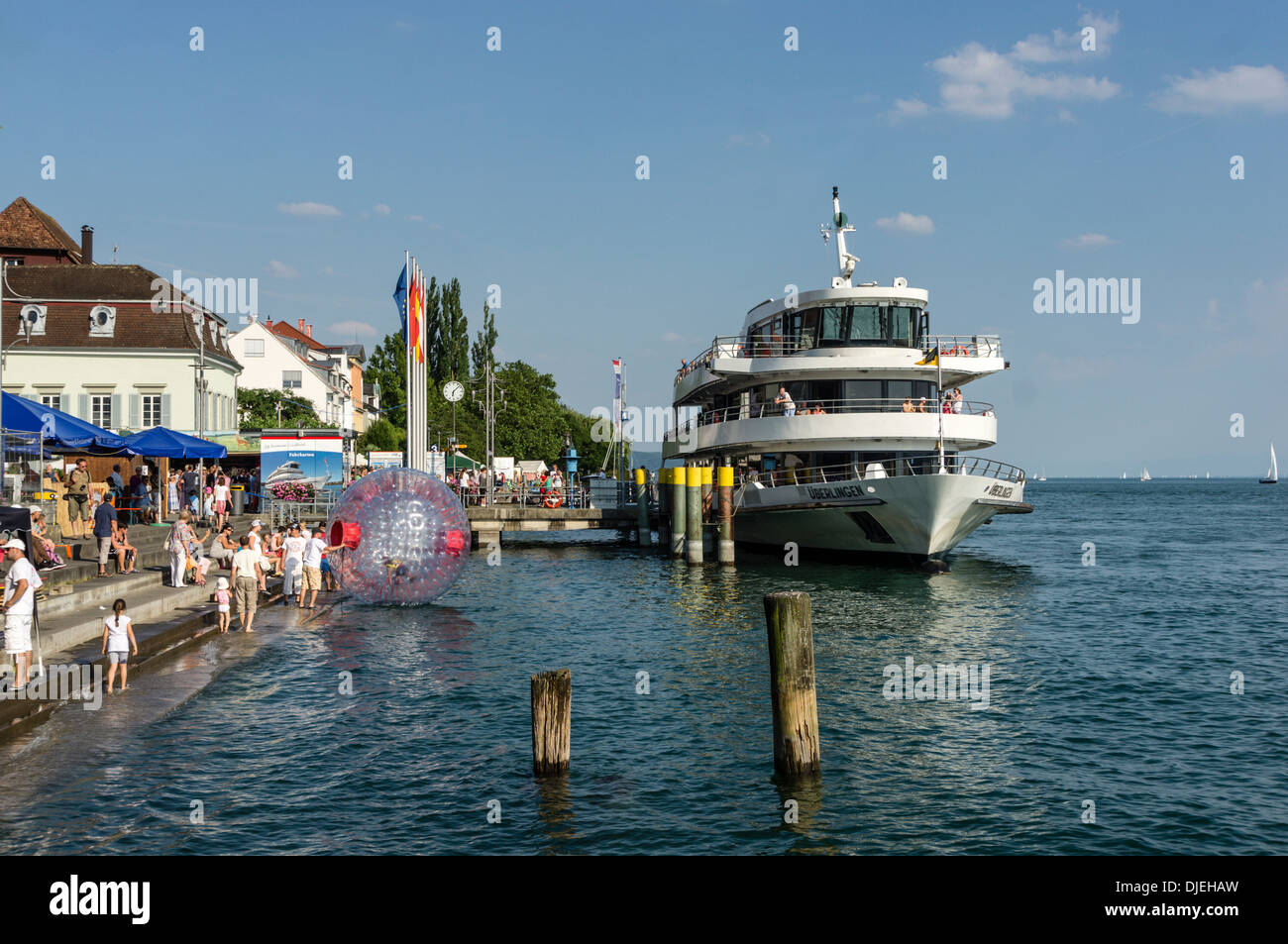 Constance in Ueberlingen, Ferry, Baden-Wuerttemberg, Germany, Europe Stock Photo