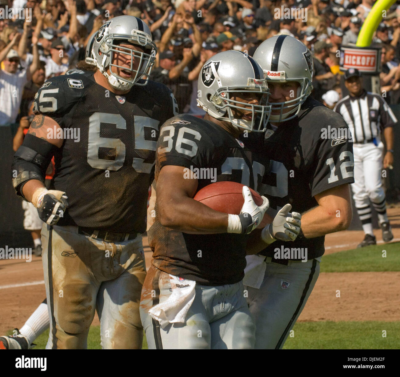 Dec 18, 2011; Oakland, CA, USA; Detroit Lions quarterback Matthew Stafford  (9) celebrates after the game against the Oakland Raiders at O.co Coliseum.  Detroit defeated Oakland 28-27 Stock Photo - Alamy