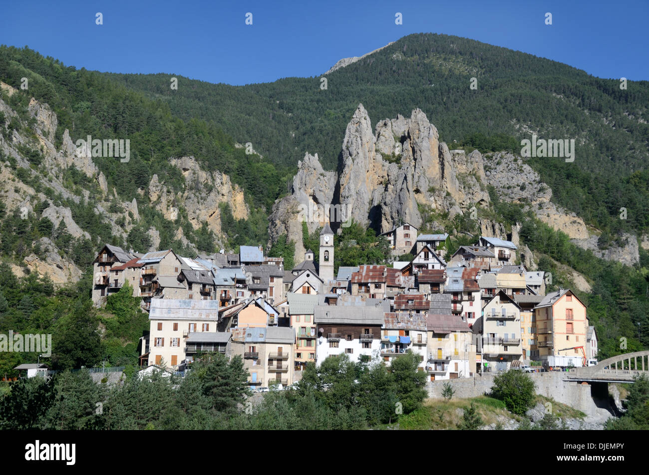 Péone Alpine Village Haut-Var Alpes-Maritimes France Stock Photo
