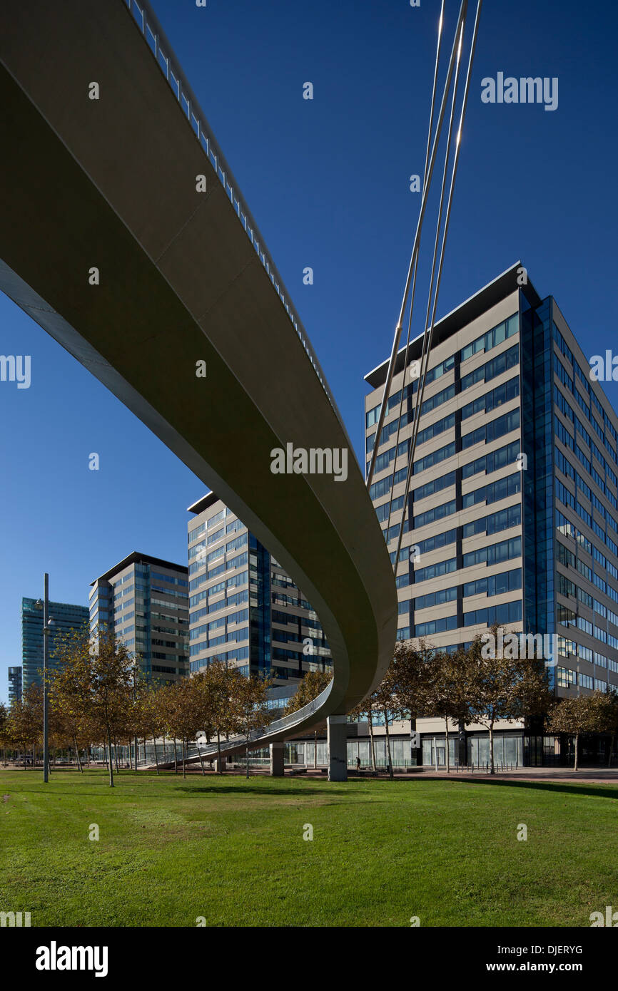 The residential Towers at Diagonal Mar, Barcelona, Spain Stock Photo