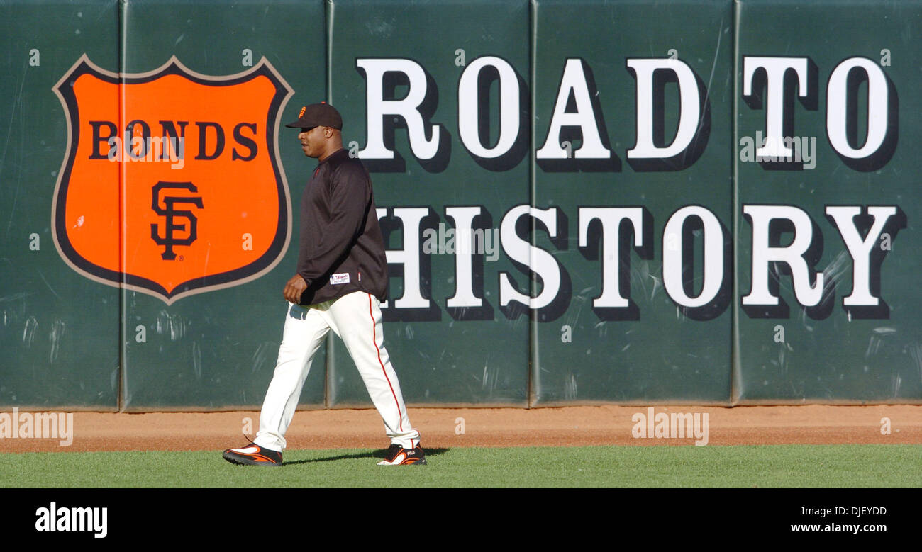 Giants Major League Baseball player 43yearold BARRY BONDS was