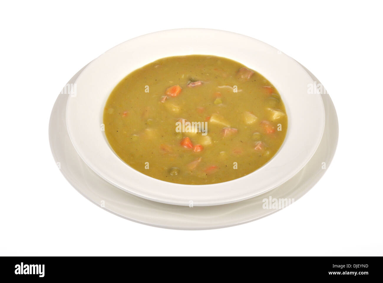 Split pea with ham soup Stock Photo