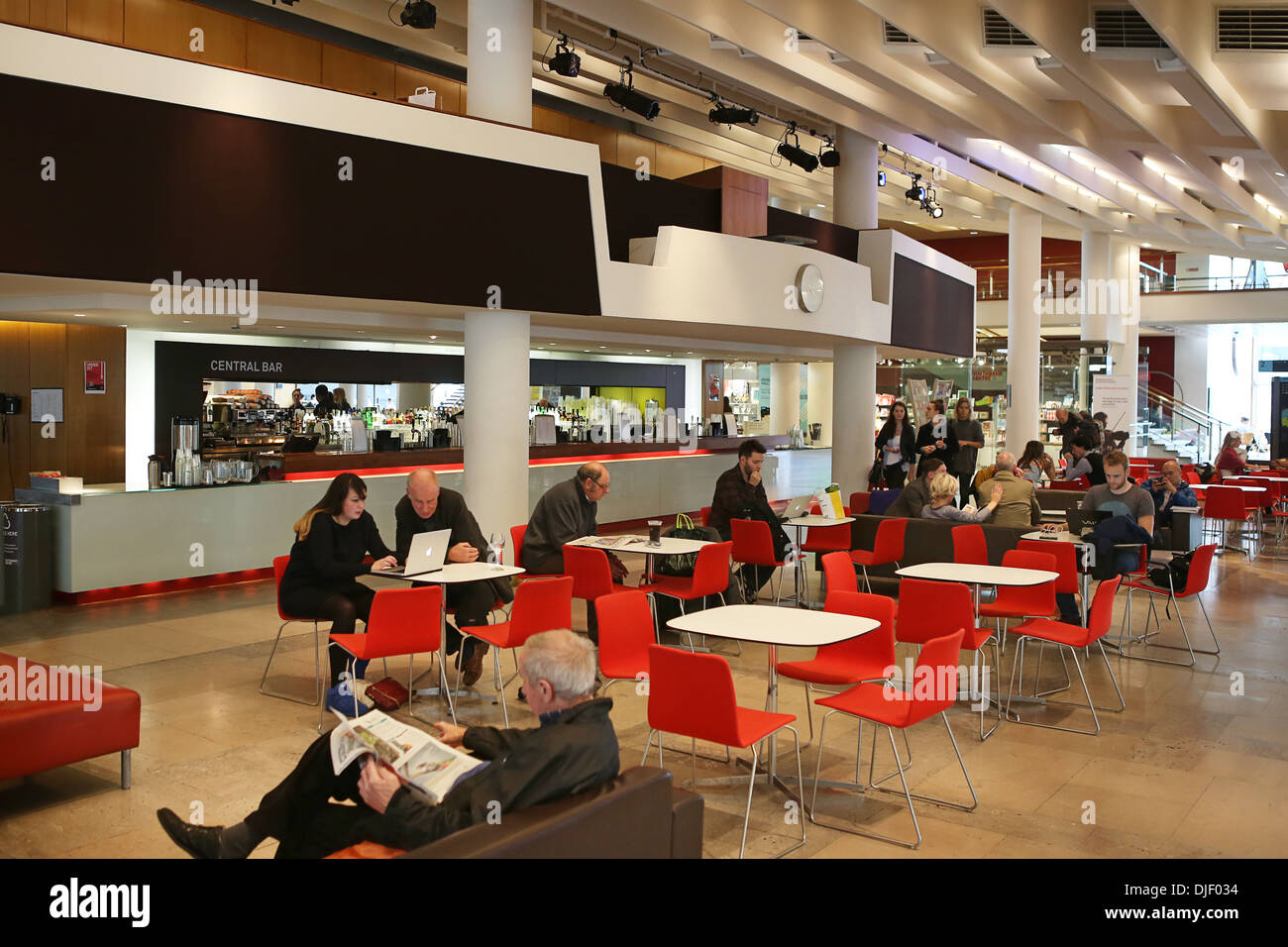 Interior of the Royal Festival Hall (The South Bank Centre) in London. Stock Photo