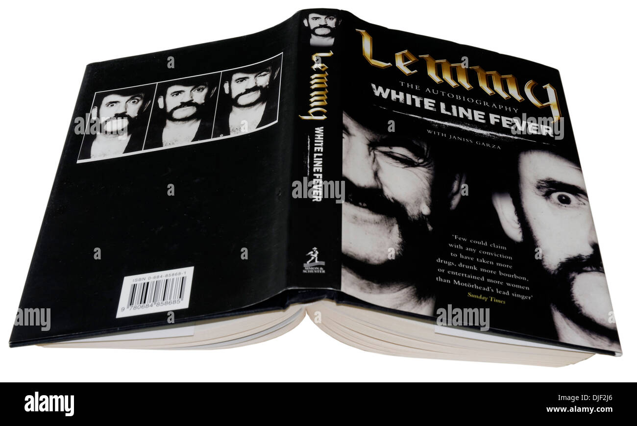 Lemmy's autobiography White Line Fever Stock Photo