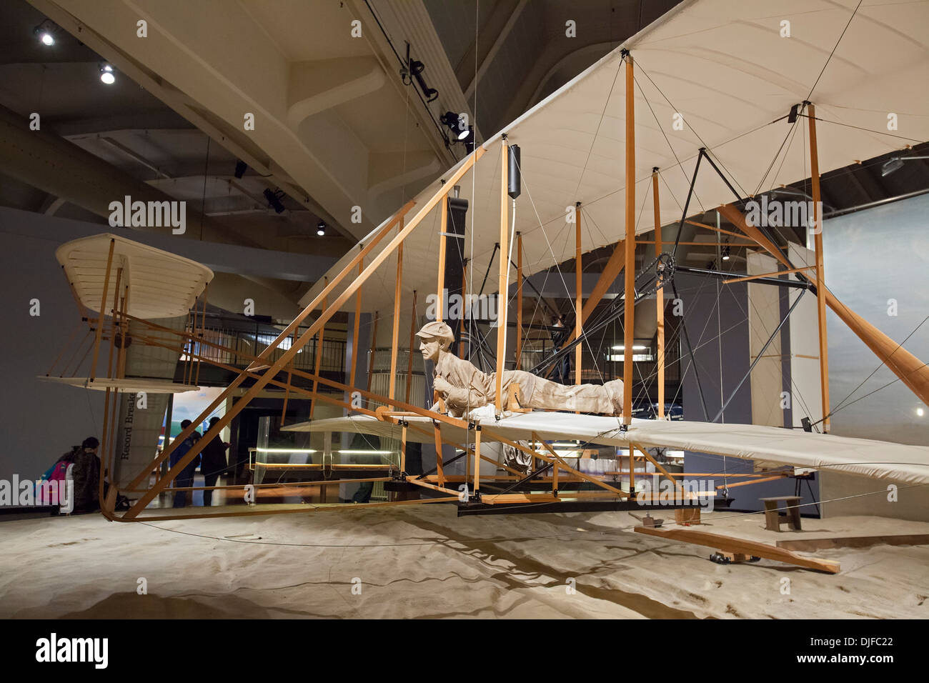 a replica of the wright brothers 1903 wright flyer on display at wright brothers wright flyer