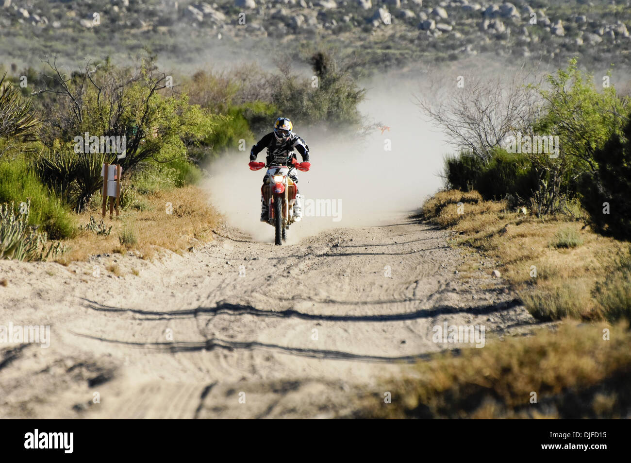 Jun 05, 2010 - Ensenada, Baja Norte, Mexico - KENDALL NORMAN rides to first in Class 22 and first overall in the 42nd Tecate SCORE Baja 500. The race covered 438.81 miles of desert in Baja, California. (Credit Image: © Stan Sholik/ZUMApress.com) Stock Photo