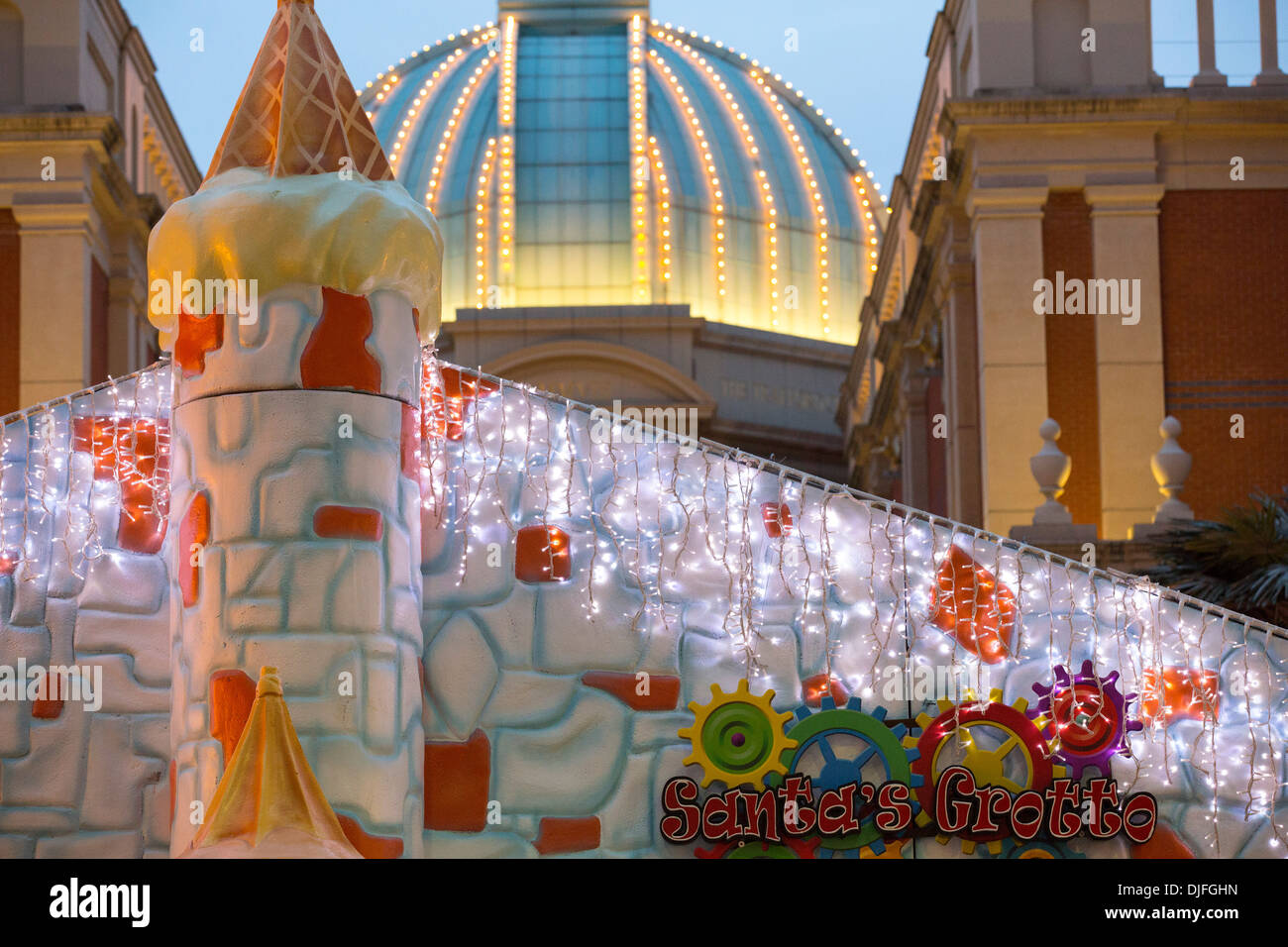 A Santas Grotto at the Trafford Centre in Manchester, UK Stock Photo