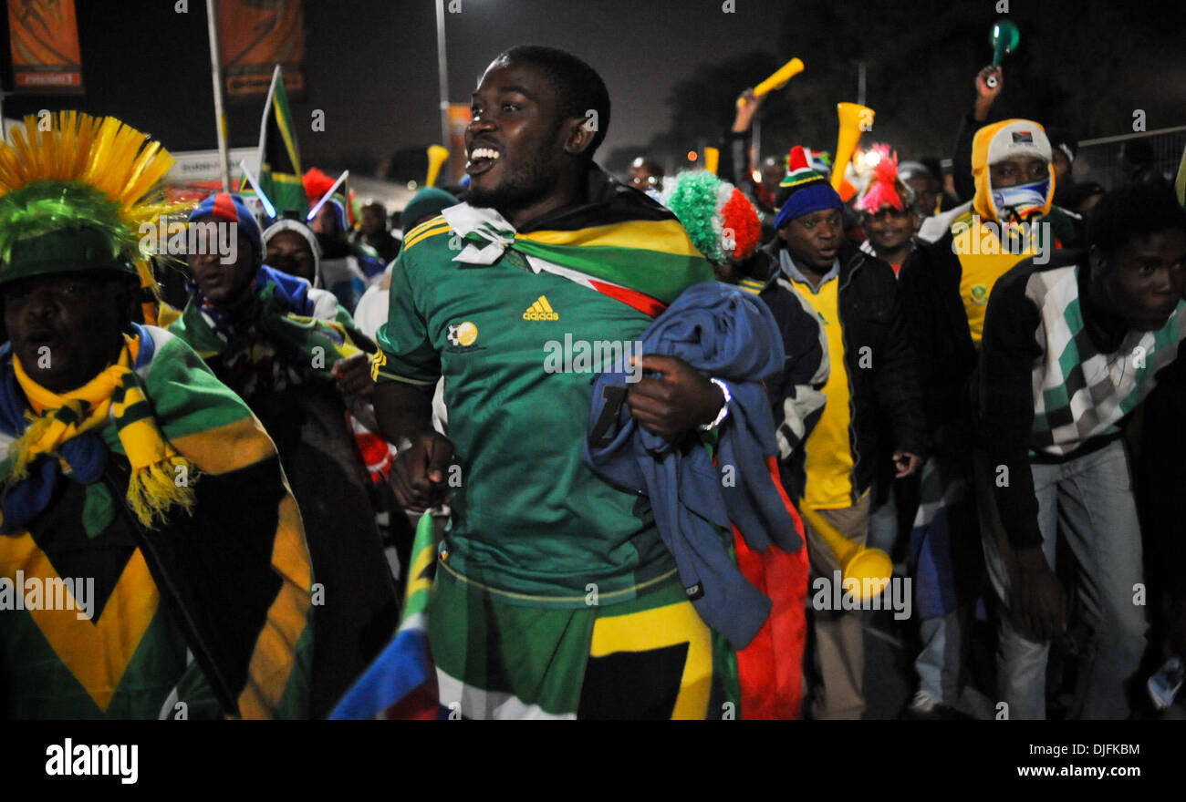June 16, 2010 Pretoria, GAUTENG, SOUTH AFRICA South Africa fans march toward the ticket gate