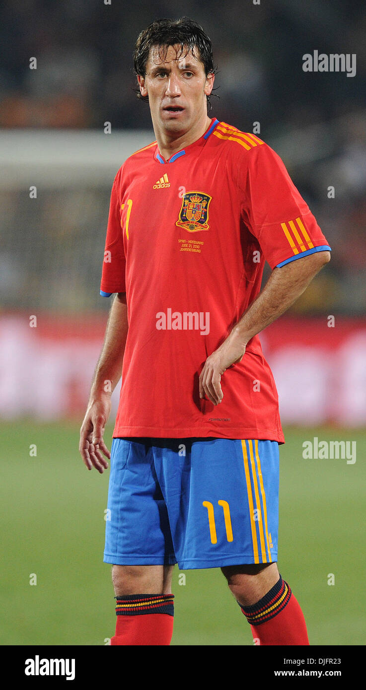 June 21, 2010 - Johannesburg, South Africa - Joan Capdevila of Spain is seen during the 2010 FIFA World Cup soccer match between Spain and Honduras at Ellis Park Stadium on June 21, 2010 in Johannesburg, South Africa. (Credit Image: © Luca Ghidoni/ZUMApress.com) Stock Photo