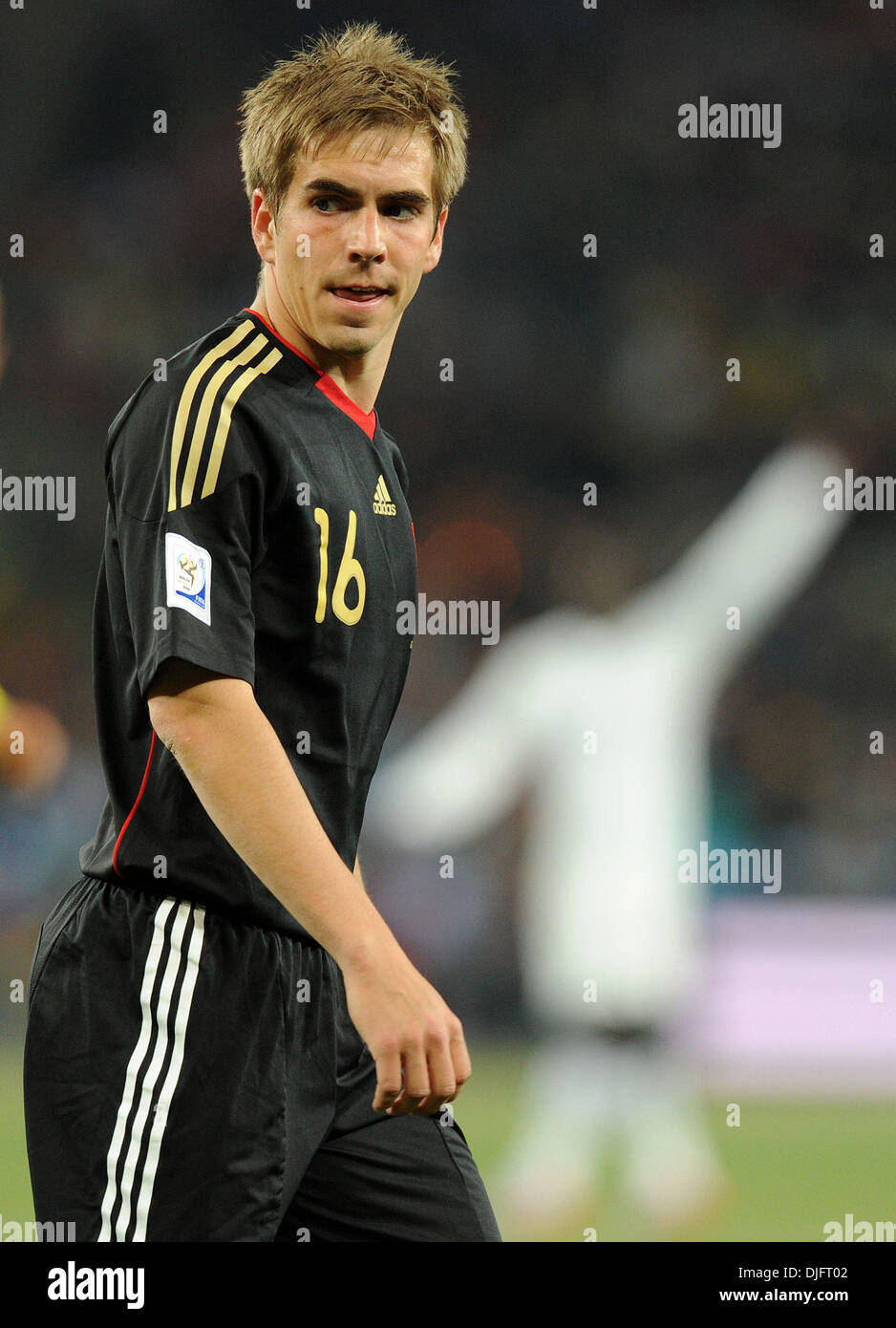 June 23, 2010 - Johannesburg, South Africa - Philipp Lahm of Germany is seen during the 2010 FIFA World Cup soccer match between Ghana and Germany at Soccer City Stadium on June 23, 2010 in Johannesburg, South Africa. (Credit Image: © Luca Ghidoni/ZUMApress.com) Stock Photo