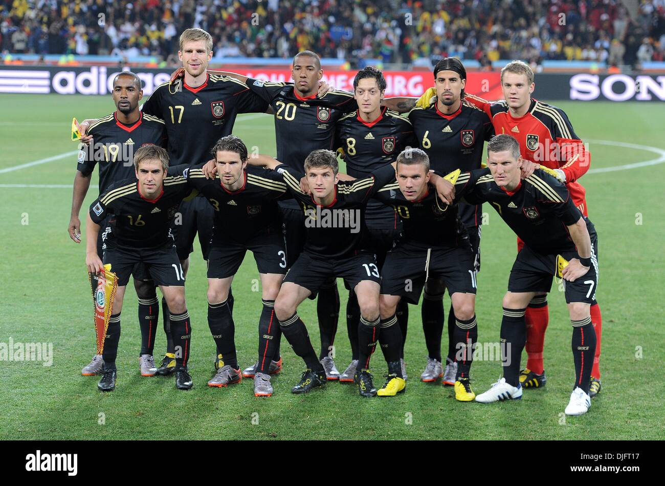 June 23, 2010 - Johannesburg, South Africa - Team of Germany poses before  the 2010 FIFA World Cup soccer match between Ghana and Germany at Soccer  City Stadium on June 23, 2010