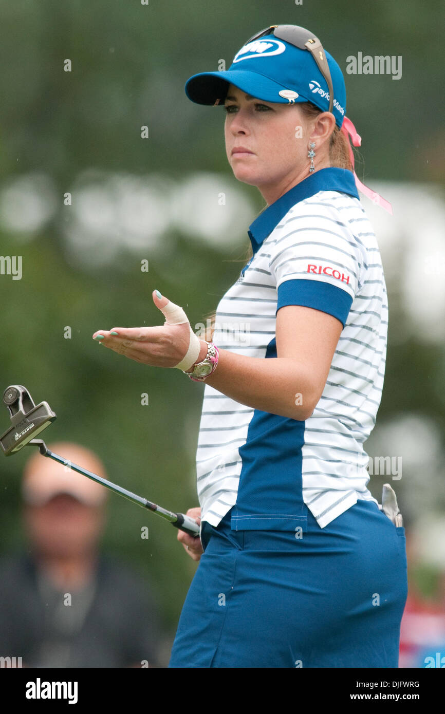 Golfer Paula Creamer at the 10th hole during the third round of the