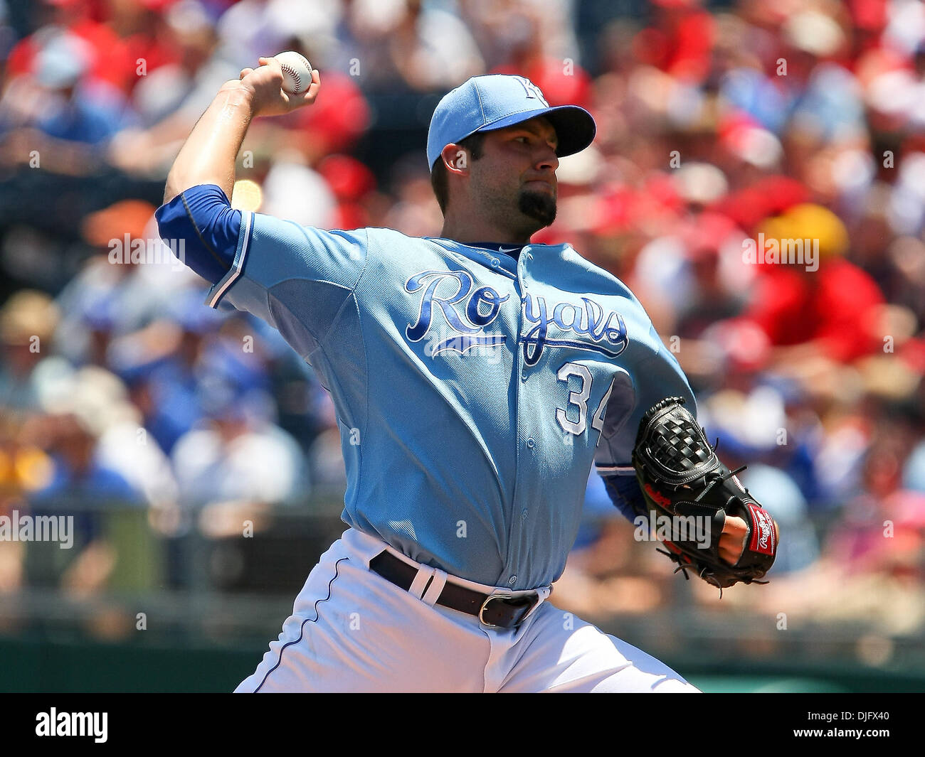 26 June 2010 Kansas City Royals starting pitcher Kyle Davies (34