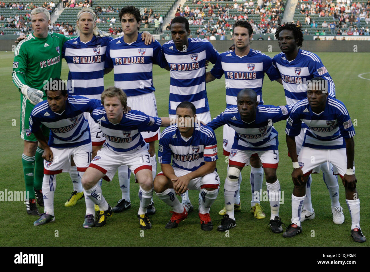 26 June 2010 FC Dallas starting 11 pose for a team portrait before the