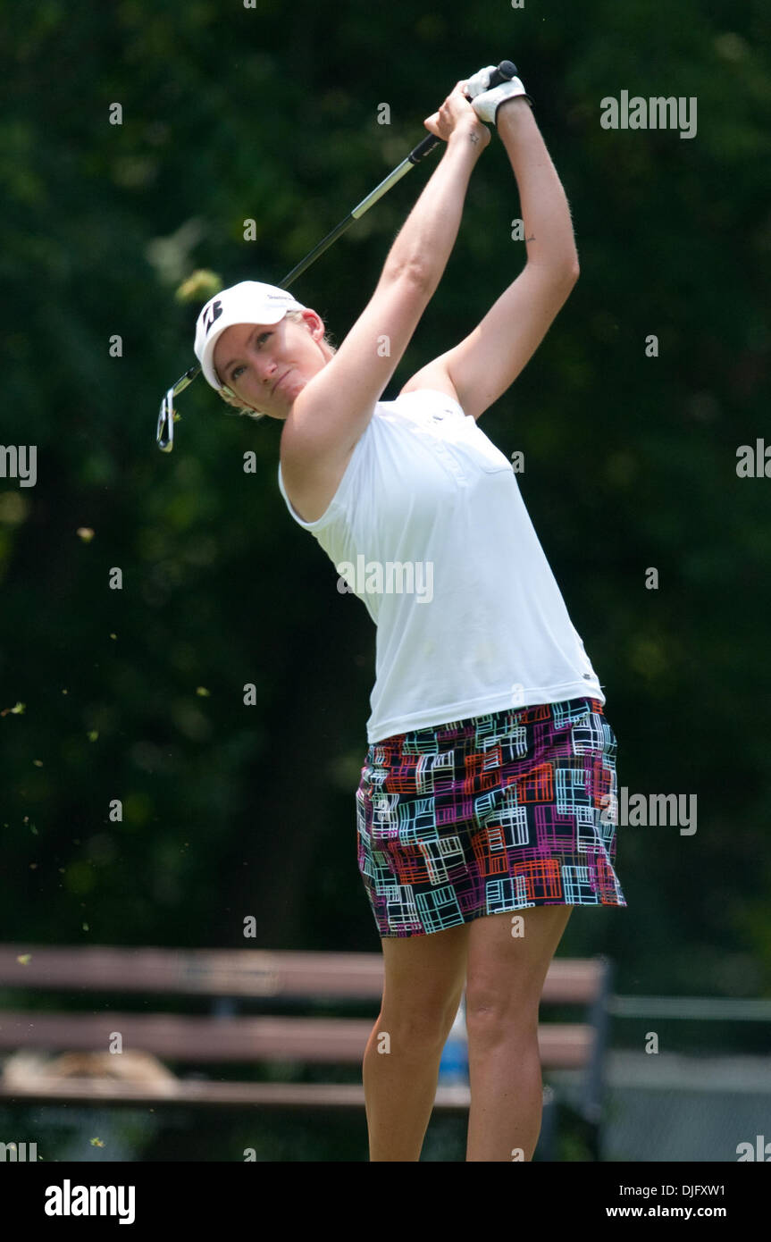 Golfer Sarah Jane Smith at the 9th tee during the final round of the ...