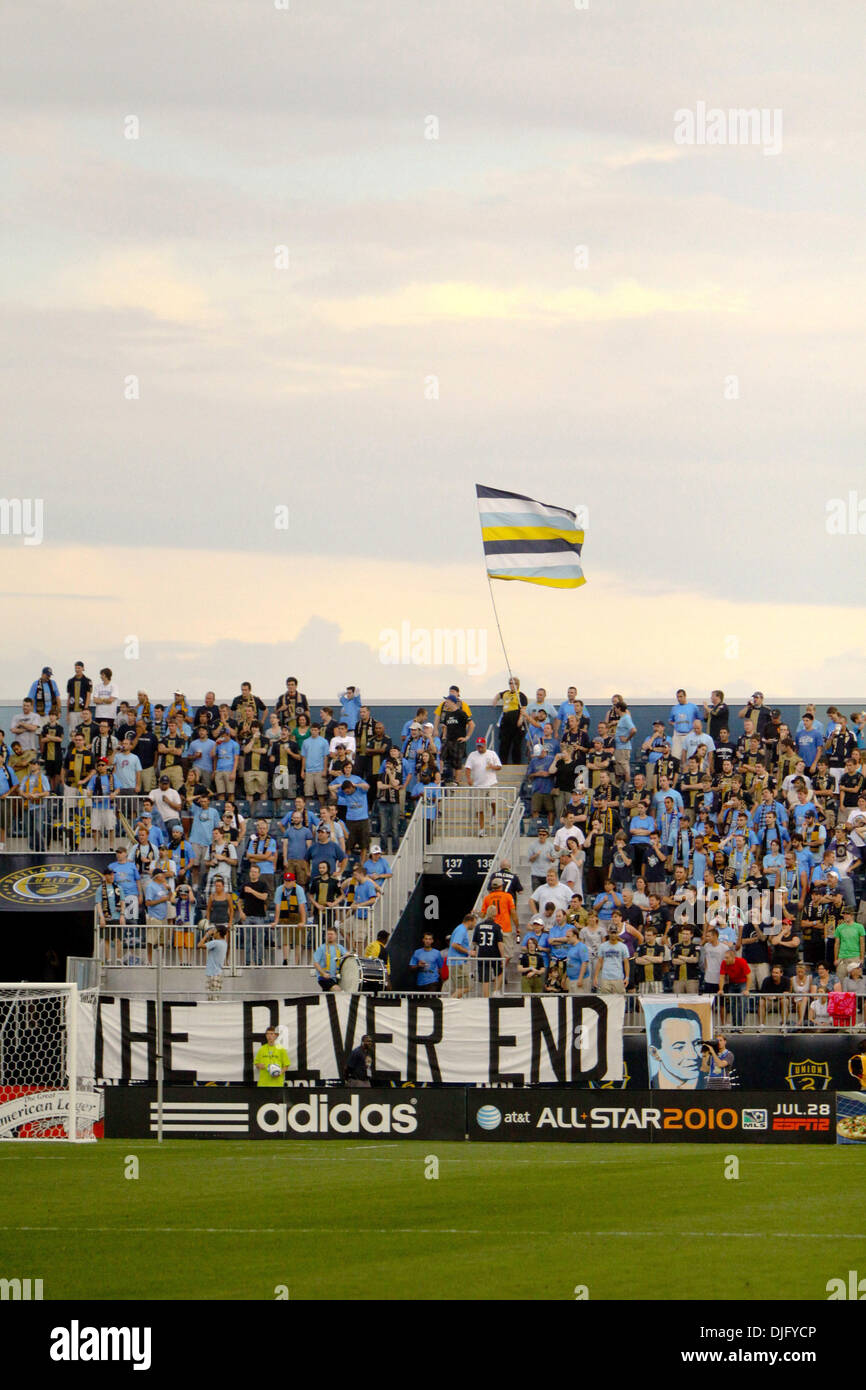 Philadelphia Union fans cheer on their team from ''The River End''  supporters section during the game against the San Jose Earthquakes at PPL  Park in Chester, PA. The Union lost 2-1. (Credit