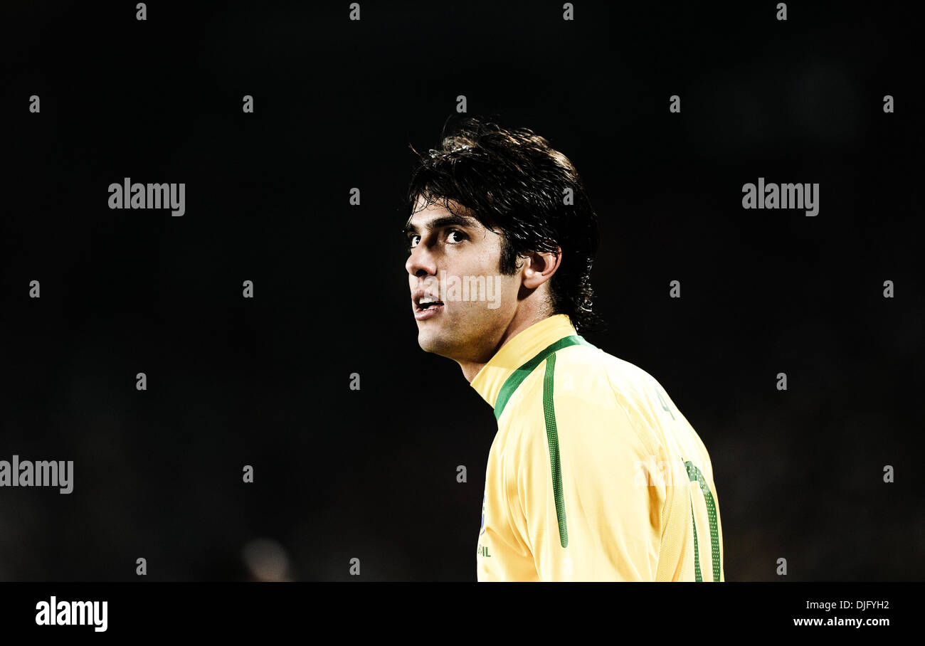 June 28, 2010 - Johannesburg, South Africa - kaka of Brazil looks on during the 2010 FIFA World Cup soccer match between Brazil and Chile at Ellis Park Stadium on June 28, 2010 in Johannesburg, South Africa. (Credit Image: © Luca Ghidoni/ZUMApress.com) Stock Photo