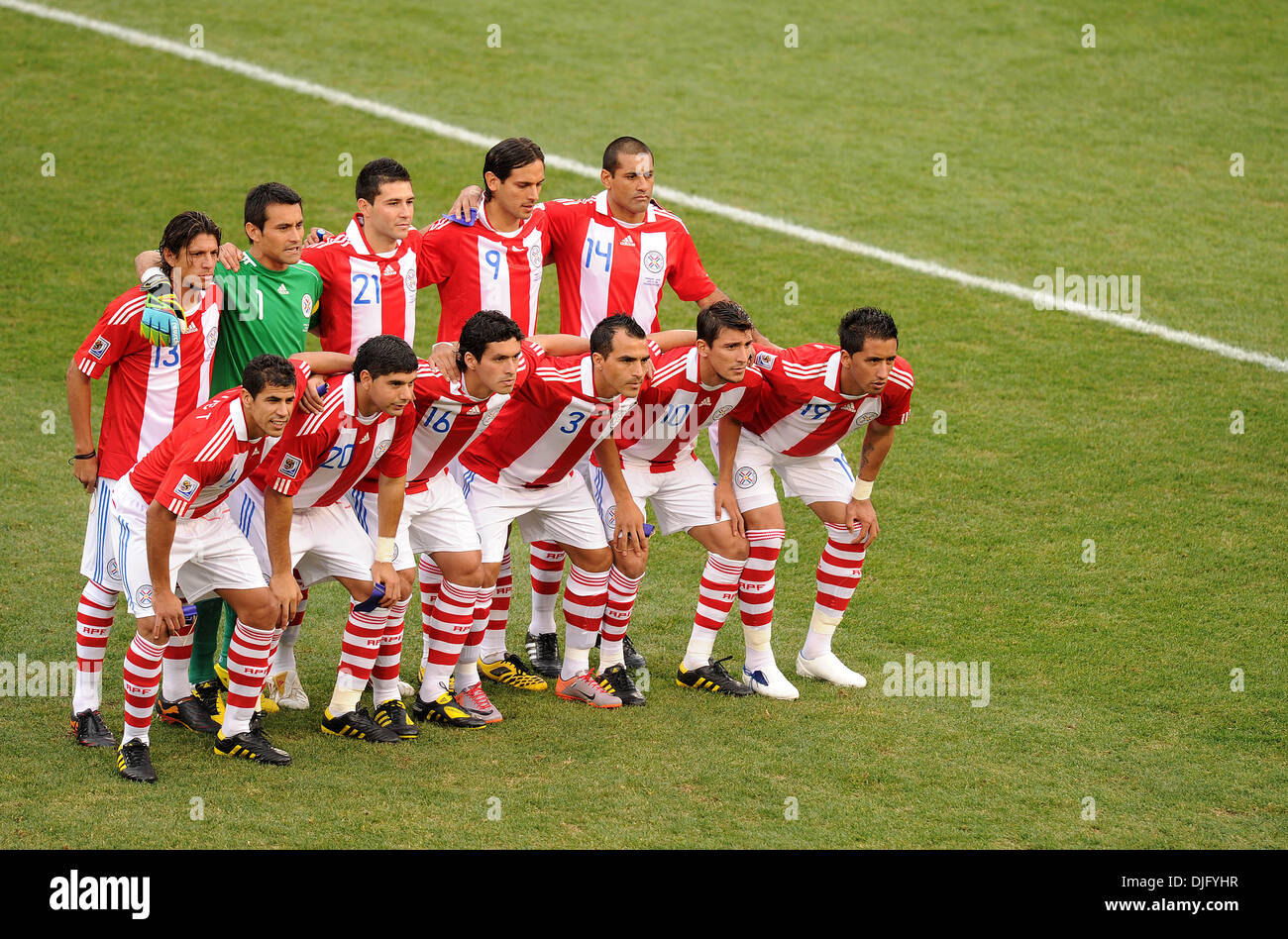 June 28, 2010 - Pretoria, South Africa - Team of Paraguay poses before