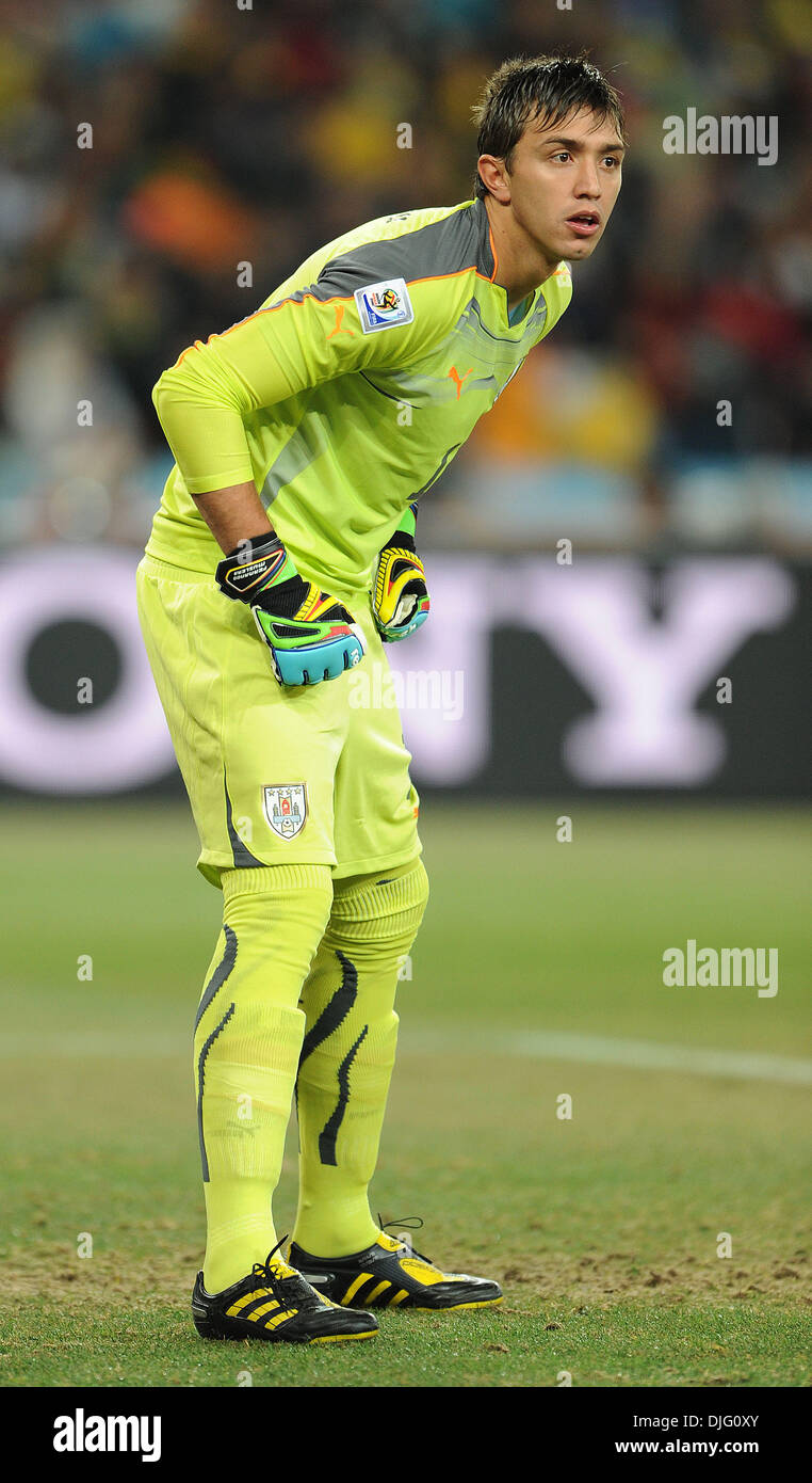 July 02, 2010 - Johannesburg, South Africa - Fernando Muslera of Uruguay is seen during the 2010 FIFA World Cup Quarter Final soccer match between Uruguay and Ghana at Soccer City Stadium on June 02, 2010 in Johannesburg, South Africa. (Credit Image: © Luca Ghidoni/ZUMApress.com) Stock Photo