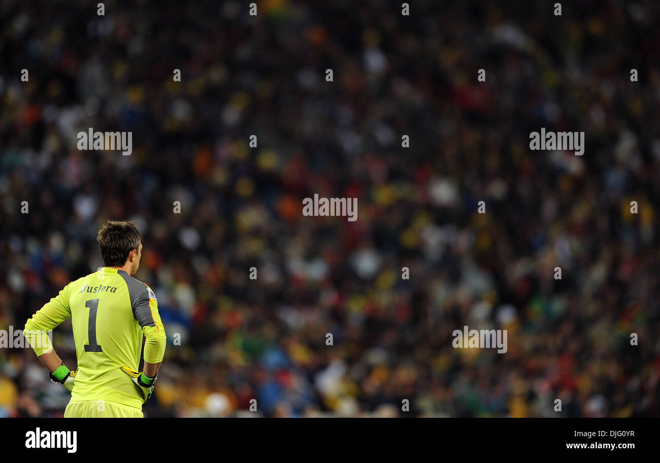 July 02, 2010 - Johannesburg, South Africa - Fernando Muslera of Uruguay is seen during the 2010 FIFA World Cup Quarter Final soccer match between Uruguay and Ghana at Soccer City Stadium on June 02, 2010 in Johannesburg, South Africa. (Credit Image: © Luca Ghidoni/ZUMApress.com) Stock Photo